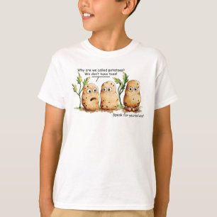 Cute Potatis Toes Funny Potato Pun Boy T-Shirt