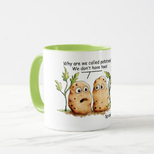 Cute Potatis Toes Funny Potato Pun Coffee Mugg