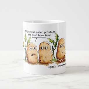 Cute Potatis Toes Funny Potato Pun Jumbo Mugg