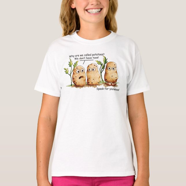 Cute Potatis Toes Funny Potato Pun  T Shirt (Framsida)