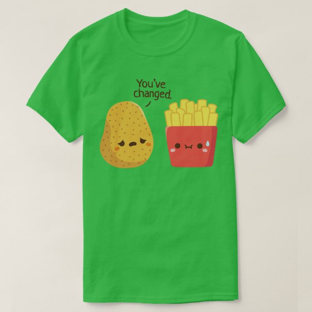 Cute Potato and Fransk Fries Fries T Shirt (Design framsida)
