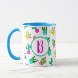 Cute Poted Kawaii Succulents & Cactus Mugg
