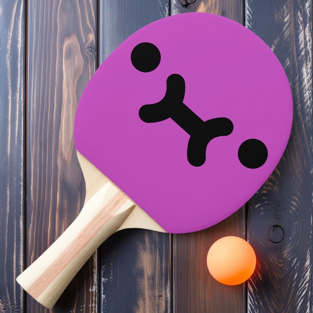 Cute Pouty Ansikte Lila Ping Pong Paddle Pingisracket (Skapare uppladdad)