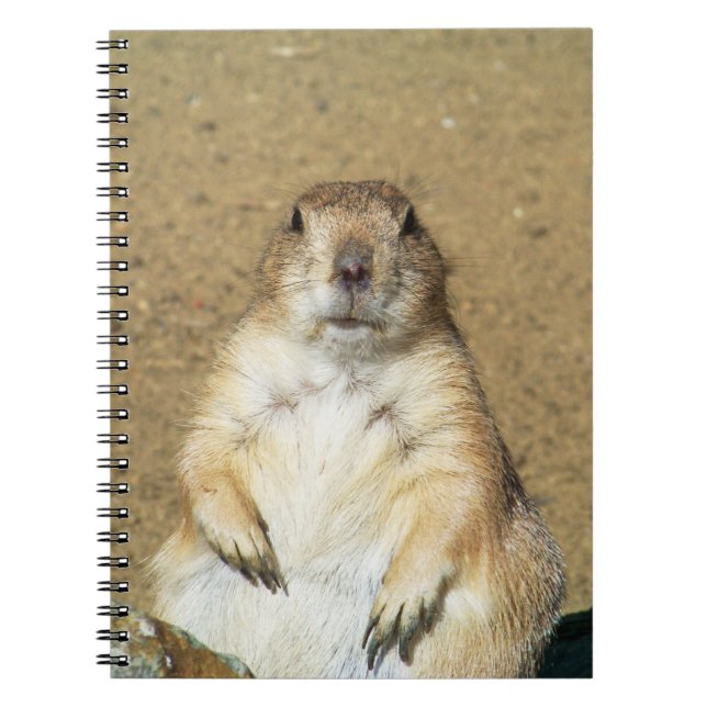 Cute Prairie Hund Notebook Anteckningsbok Med Spiral (Framsidan)