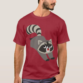 Cute Prankish Tecknad Raccoon T-Shirt