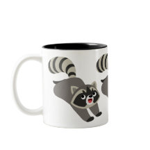 Cute Prankish Tecknad Raccoon