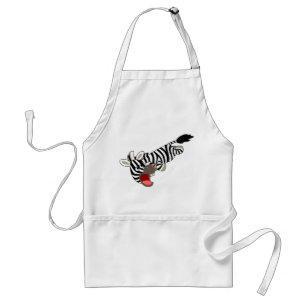 Cute Prankish Tecknad Zebra Apron Förkläde