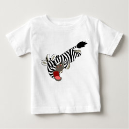 Cute Prankish Tecknad Zebra Baby T-Shirt