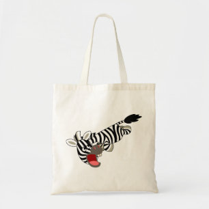 Cute Prankish Tecknad Zebra Bag Tygkasse
