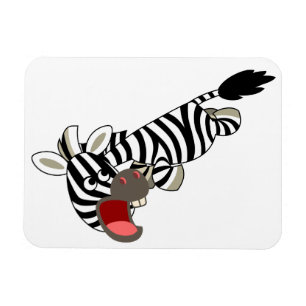 Cute Prankish Tecknad Zebra Flexible Magnet