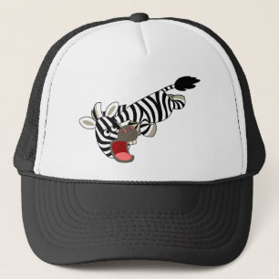 Cute Prankish Tecknad Zebra Hat Truckerkeps