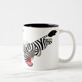 Cute Prankish Tecknad Zebra Mugg