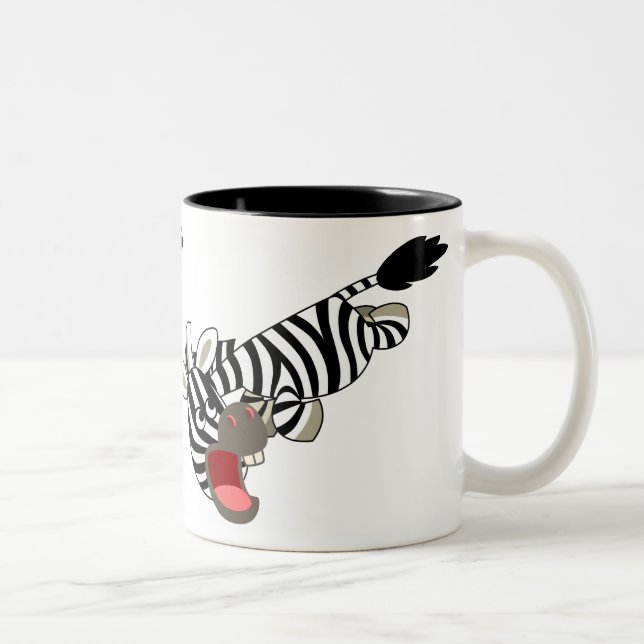 Cute Prankish Tecknad Zebra Mugg (Höger)