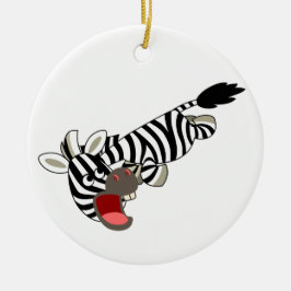 Cute Prankish Tecknad Zebra Ornament