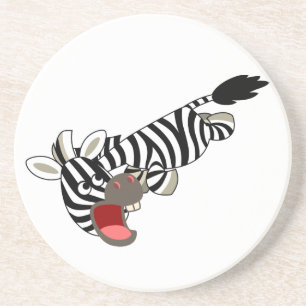 Cute Prankish Tecknad Zebra Underlägg
