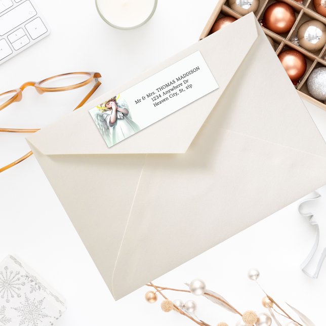 Cute Praying Little Angel Returadress Returadress Etikett (Skapare uppladdad)