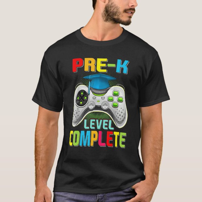Cute Pre K Level Complete Gamer Studenten Video G T Shirt (Framsida)