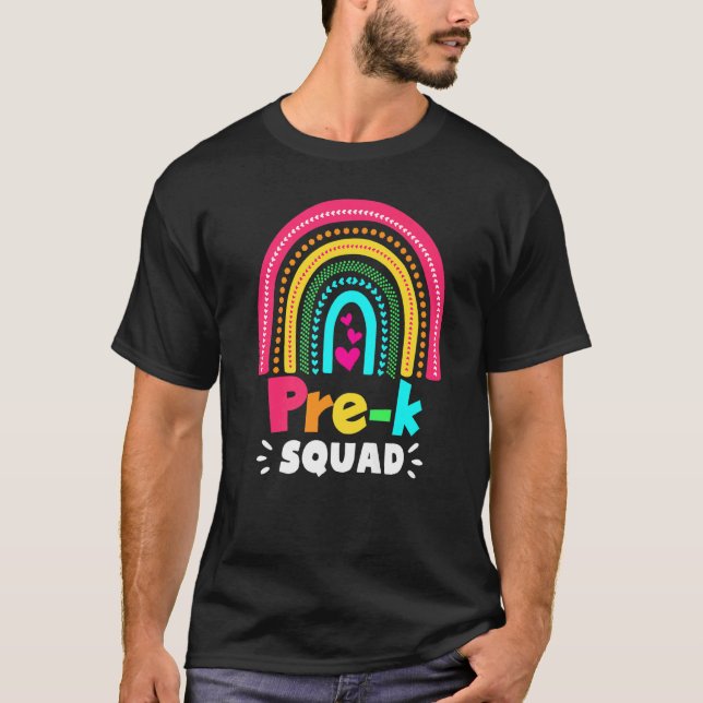 Cute Pre K Squad School Admin Avkännande Front O T Shirt (Framsida)