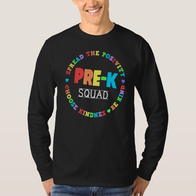 Cute Pre K Squad School Admin Avkännande Front O T Shirt (Framsida)
