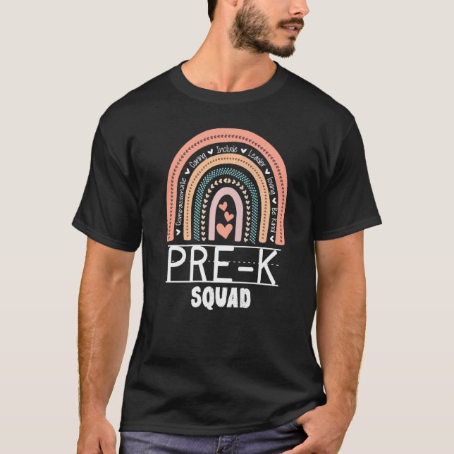 Cute Pre K Squad School Admin Avkännande Front O T Shirt (Framsida)