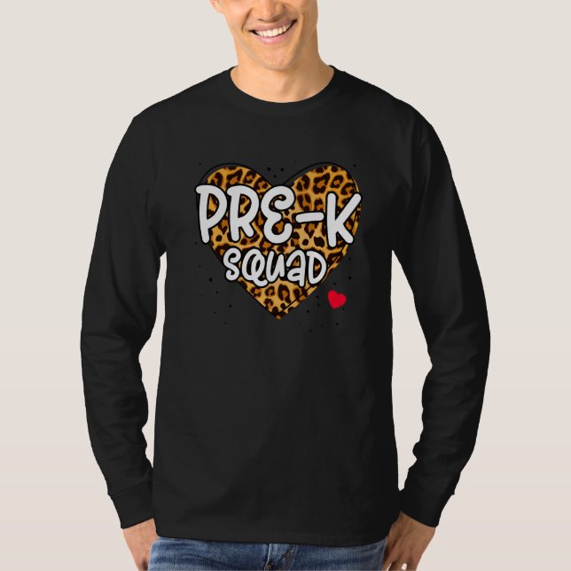 Cute Pre K Squad School Admin-utvärdering tillbaka T Shirt (Framsida)