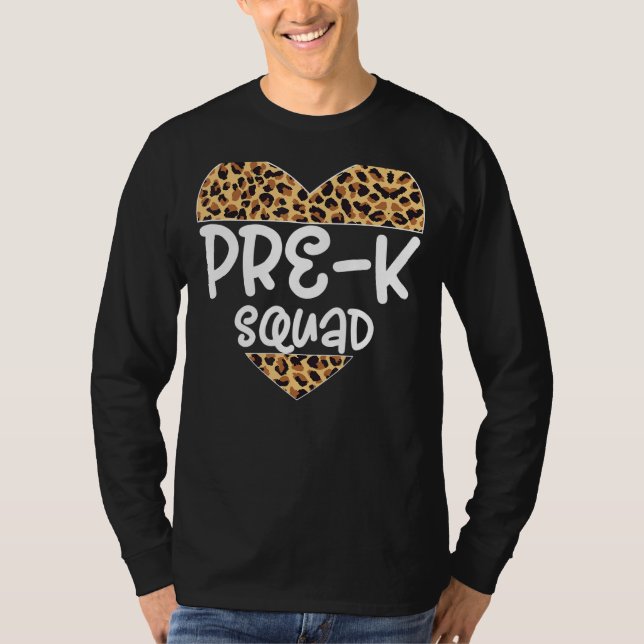 Cute Pre K Squad School Admin-utvärdering tillbaka T Shirt (Framsida)