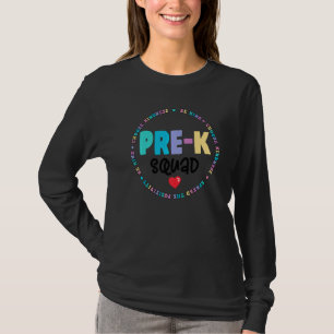 Cute Pre K Squad School Admin-utvärdering tillbaka T Shirt
