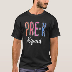 Cute Pre K Squad School Admin-utvärdering tillbaka T Shirt