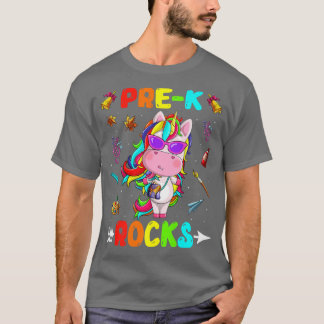 Cute Pre-K Sten Unicorn Välkommen Back to school G T Shirt