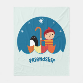 Cute Pre School K-Borttappad och hittad Vänskap Fleecefilt