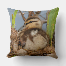 Cute Precocious Mallard Duckling Baby Bird Kudde