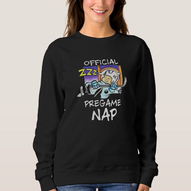 Cute Pregame-viloläge Hockey Player Nap Pre Game Y T Shirt (Framsida)