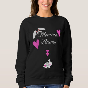 Cute Pregnant Momma Bunny Påsk Heart Eggs for Mo T Shirt