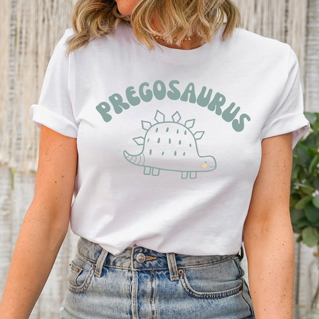 Cute Pregosaurus Shirt för Mamma T (Celebrate the journey to motherhood with our adorable "Cute Pregosaurus" Shirt for the mama-to-be! T)