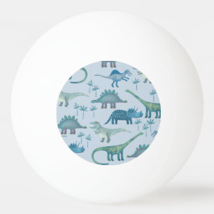 Cute Prehistorisk Blue Dinosaur Mönster Pingisboll