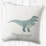 Cute Prehistorisk T-Rex Dinosaur Personlig Kudde<br><div class="desc">En roligt Tyrannosaurus Rex dinosaur som står ut från folkmassan. Grrr! Ändra namn för att anpassa.</div>