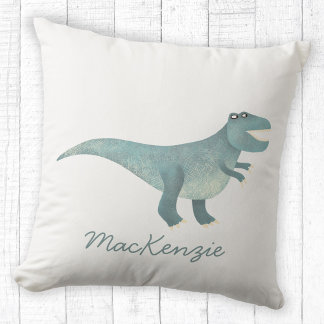 Cute Prehistorisk T-Rex Dinosaur Personlig Kudde