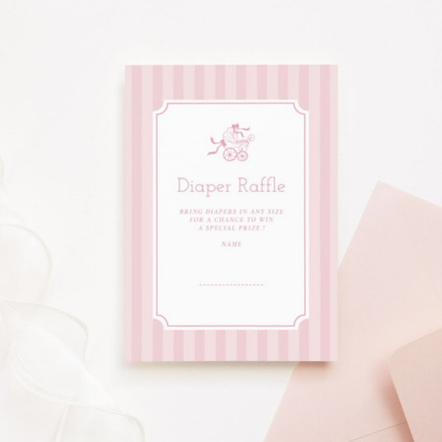 Cute Preppy Baby Barnvagn Raffle Tack Kort (Skapare uppladdad)