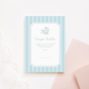 Cute Preppy Baby Barnvagn Raffle Tack Kort