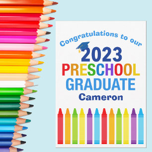 Cute Preschool Student 2023 Anpassningsbar Student Kort