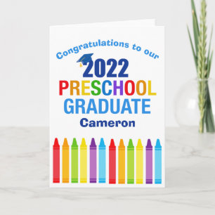Cute Preschool Student Anpassningsbar PreK Student Kort