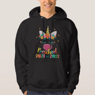 Cute Preschool Unicorn Ansikte Mask 2021 2022 Back Hoodie