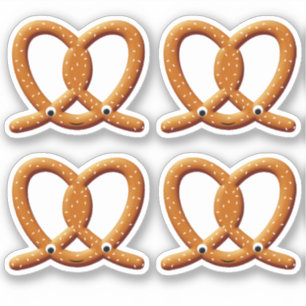 Cute Pretzel Teckning-utskrifter Klistermärken