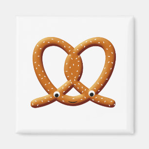 Cute Pretzel Teckning-utskrifter Magnet