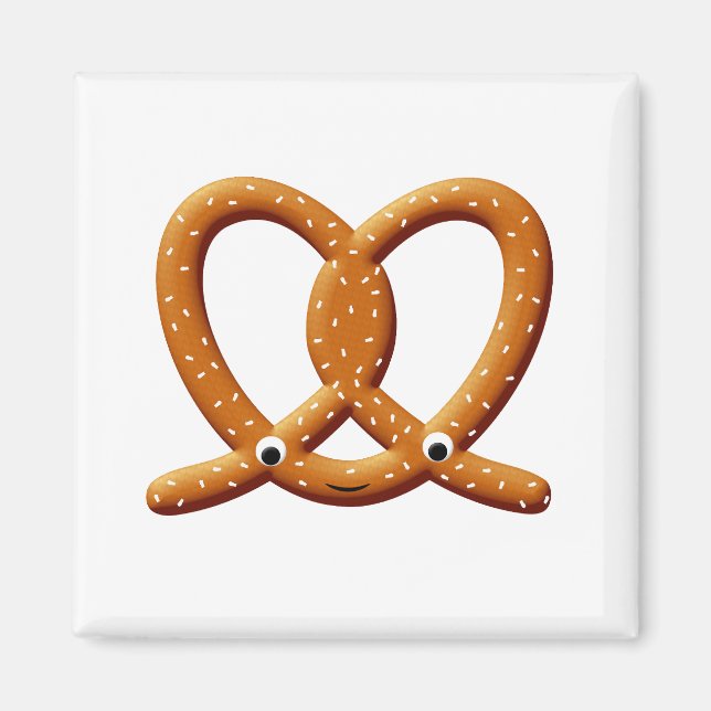 Cute Pretzel Teckning-utskrifter Magnet (Framsidan)