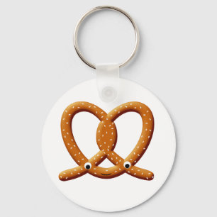 Cute Pretzel Teckning-utskrifter Nyckelring