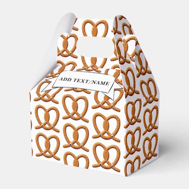 Cute Pretzel Teckning-utskrifter Presentaskar (Framsidan Sidan)