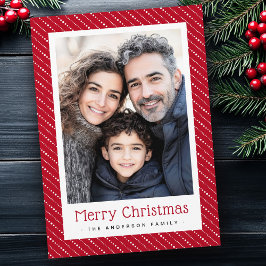 Cute-prickad rand god jul fotoröd julkort