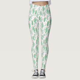 Cute Prickly Cactus Mönster Leggings