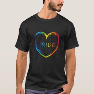 Cute Pride Heart Lgbtq Lesbisk Regnbågsapparat Gay T Shirt